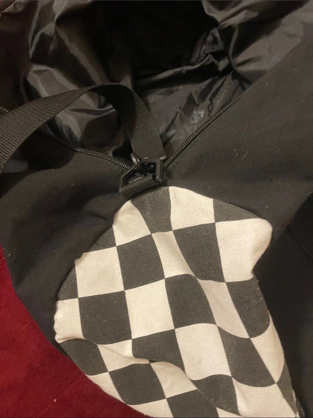 Vans Black Duffel Bag with White Logo